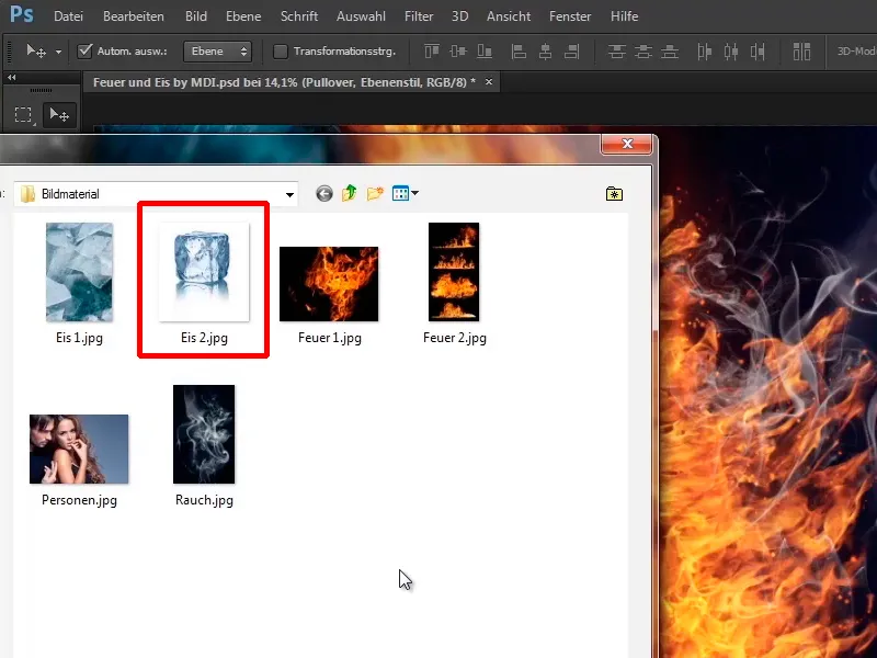 Photoshop-Composing - Feuer und Eis - Teil 10: Weitere Optimierung des frostigen Looks