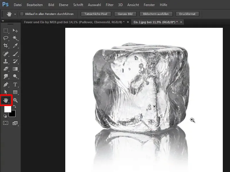 Photoshop-Composing - Feuer und Eis - Teil 10: Weitere Optimierung des frostigen Looks