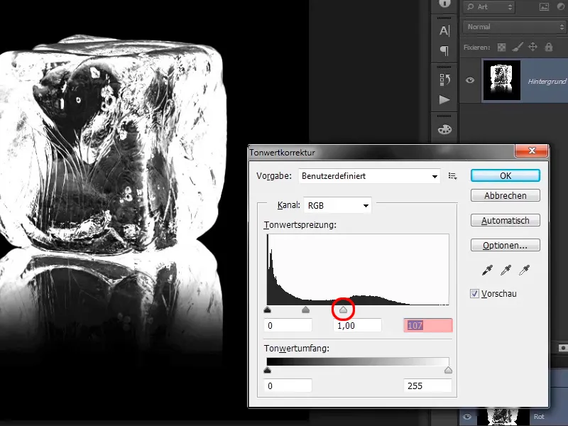 Photoshop-Composing - Feuer und Eis - Teil 10: Weitere Optimierung des frostigen Looks