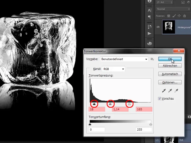 Photoshop-Composing - Feuer und Eis - Teil 10: Weitere Optimierung des frostigen Looks