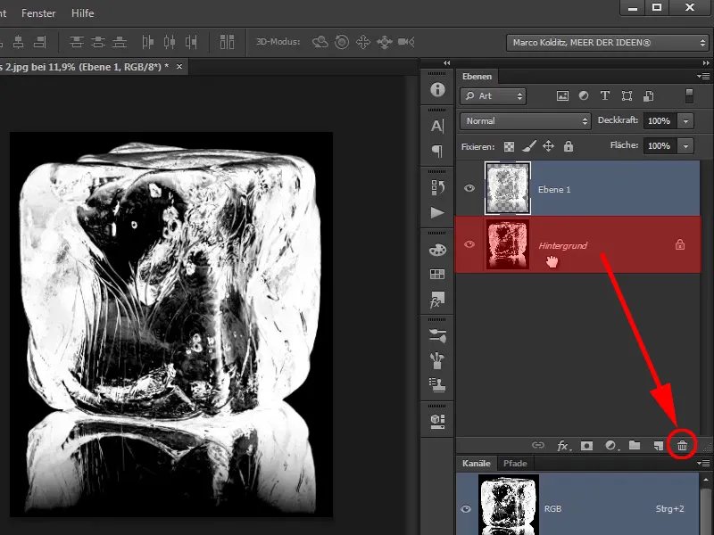 Photoshop-Composing - Feuer und Eis - Teil 10: Weitere Optimierung des frostigen Looks