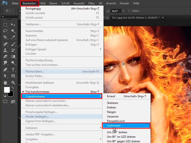 Photoshop-Composing - Feuer und Eis - Teil 10: Weitere Optimierung des frostigen Looks
