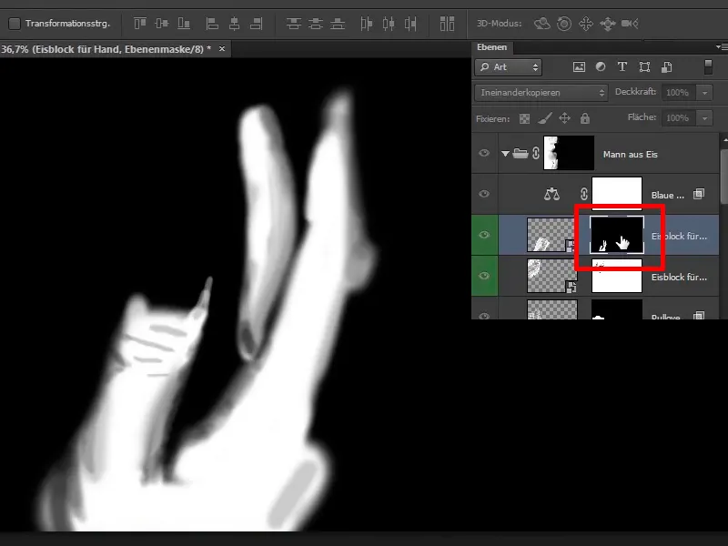 Photoshop-Composing - Feuer und Eis - Teil 10: Weitere Optimierung des frostigen Looks