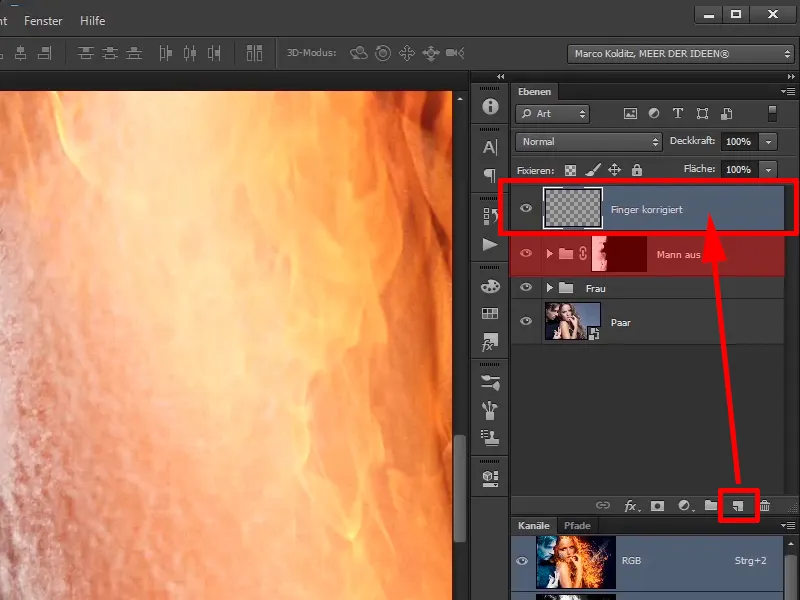 Photoshop-Composing - Feuer und Eis - Teil 10: Weitere Optimierung des frostigen Looks