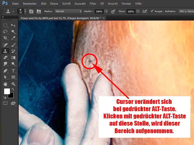 Photoshop-Composing - Feuer und Eis - Teil 10: Weitere Optimierung des frostigen Looks