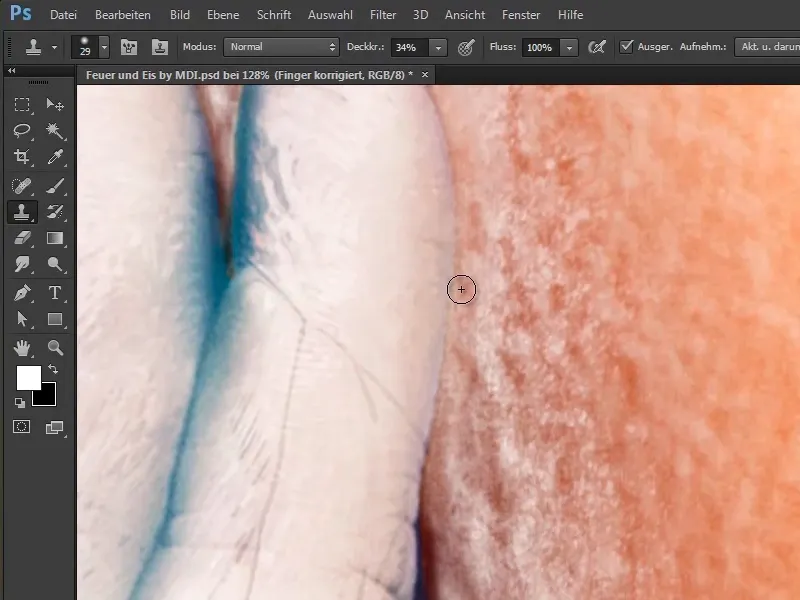 Photoshop-Composing - Feuer und Eis - Teil 10: Weitere Optimierung des frostigen Looks