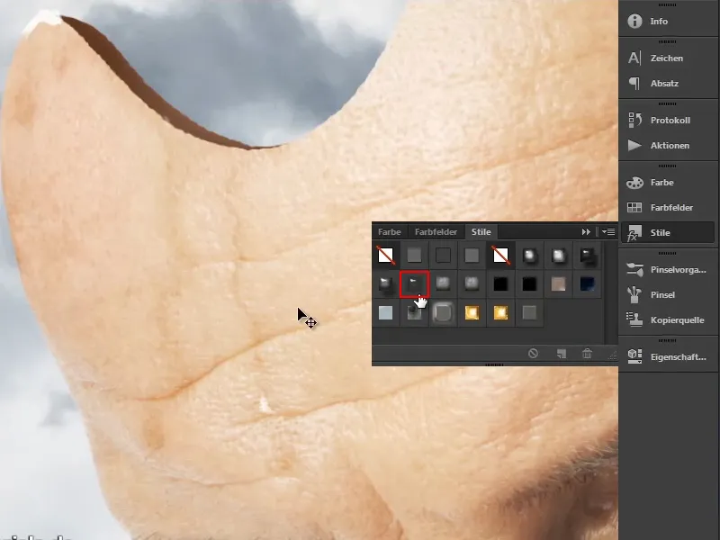 Photoshop-Composing - Das Orakel des Meeres - Teil 10: Maske optimieren und Wassertropfen malen