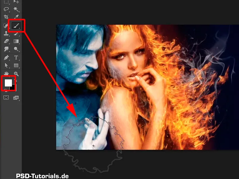 Photoshop-Composing - Feuer und Eis - Teil 11 - Der eisige Nebel und Farbanpassungen