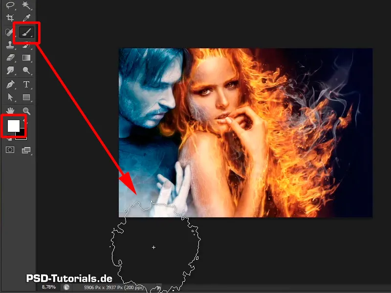 Photoshop-Composing - Feuer und Eis - Teil 11 - Der eisige Nebel und Farbanpassungen