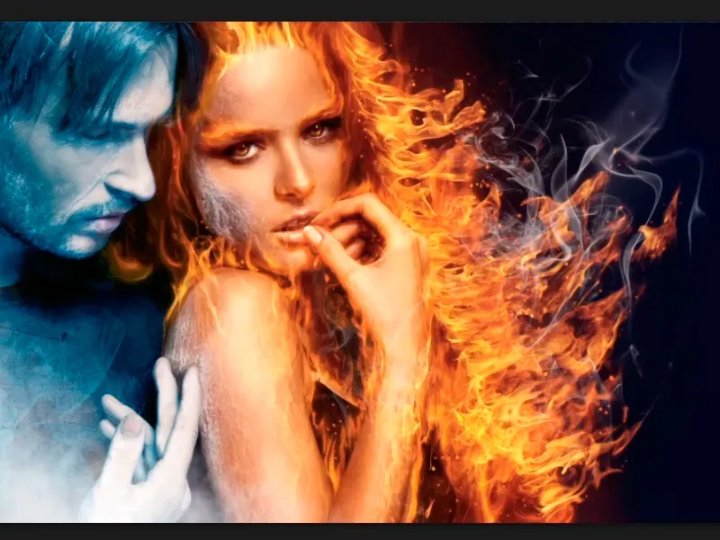 Photoshop-Composing - Feuer und Eis - Teil 11 - Der eisige Nebel und Farbanpassungen