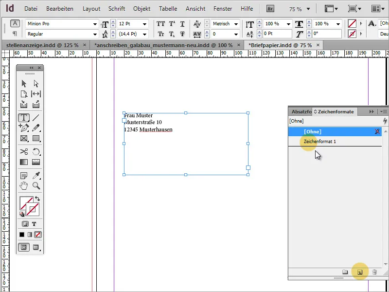Briefpapier klassisch/modern und verspielt in Adobe InDesign gestalten