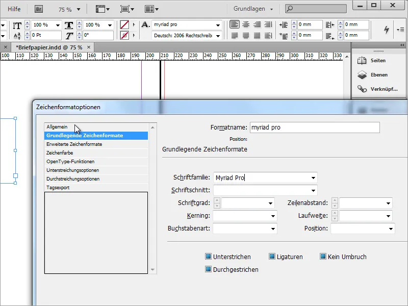 Briefpapier klassisch/modern und verspielt in Adobe InDesign gestalten
