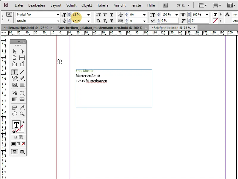 Briefpapier klassisch/modern und verspielt in Adobe InDesign gestalten