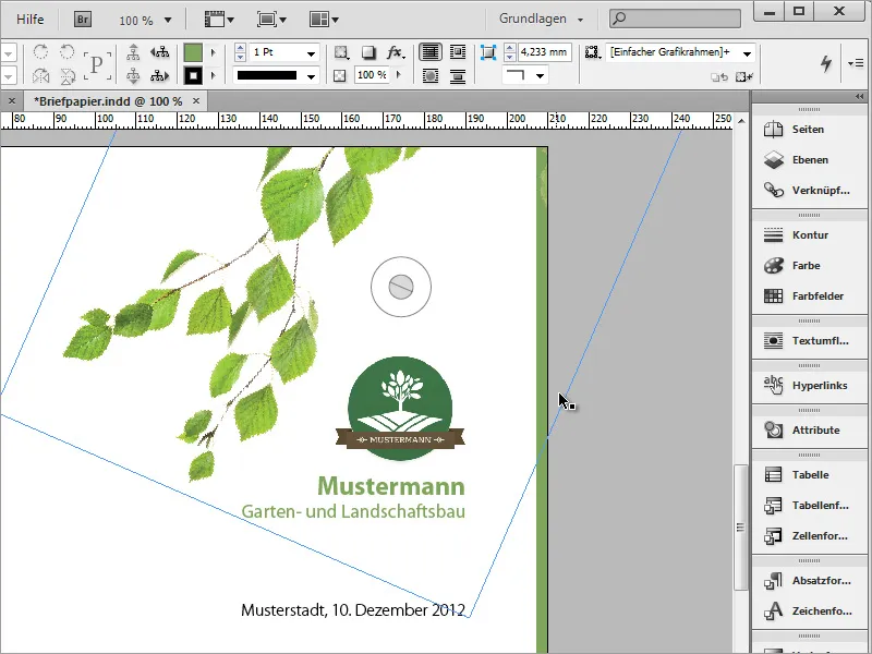 Briefpapier klassisch/modern und verspielt in Adobe InDesign gestalten
