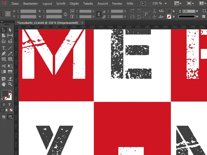 Weihnachtliche Grußkarte an Businesskunden in InDesign