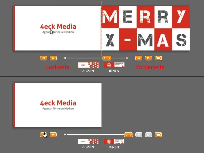 Weihnachtliche Grußkarte an Businesskunden in InDesign
