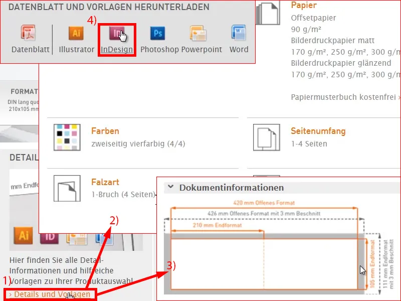 Weihnachtliche Grußkarte an Businesskunden in InDesign