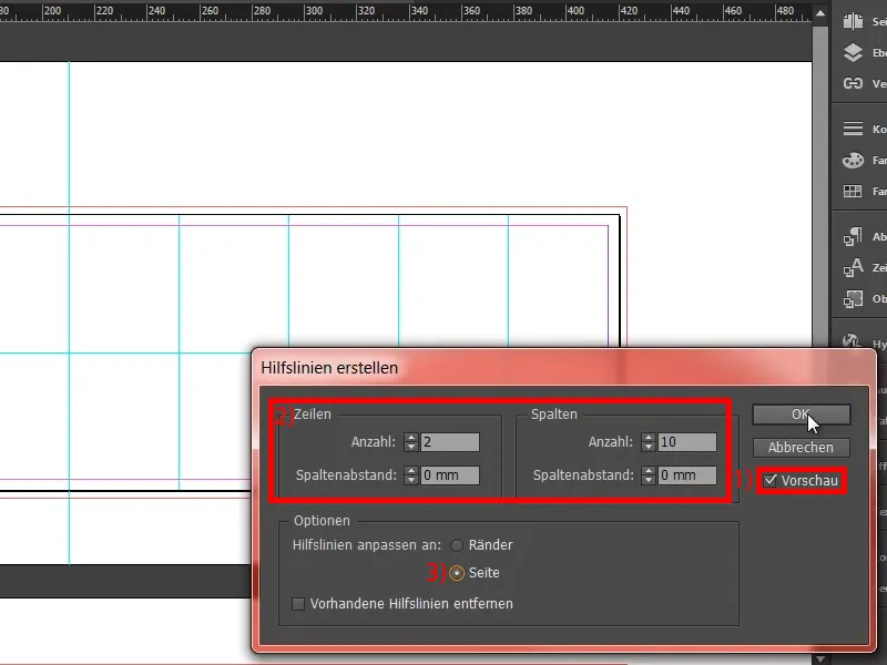 Weihnachtliche Grußkarte an Businesskunden in InDesign