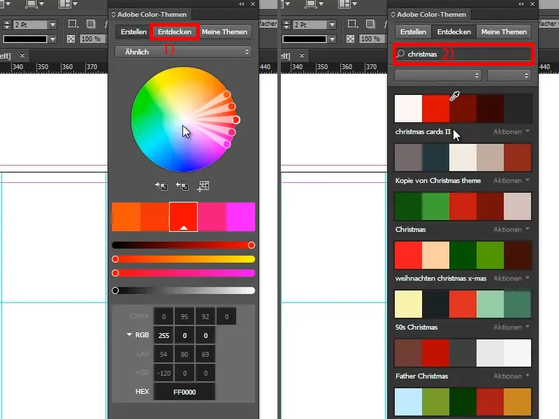 Weihnachtliche Grußkarte an Businesskunden in InDesign