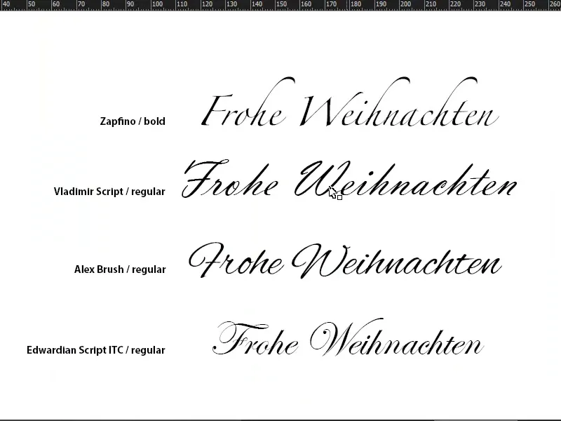 Weihnachtliche Grußkarte an Businesskunden in InDesign