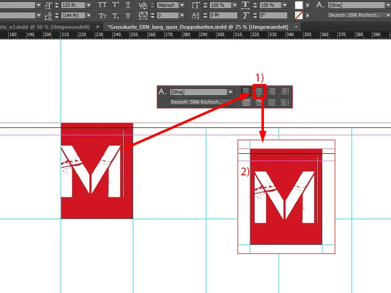 Weihnachtliche Grußkarte an Businesskunden in InDesign