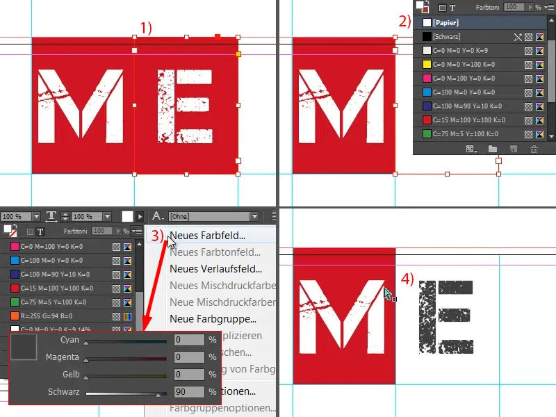 Weihnachtliche Grußkarte an Businesskunden in InDesign