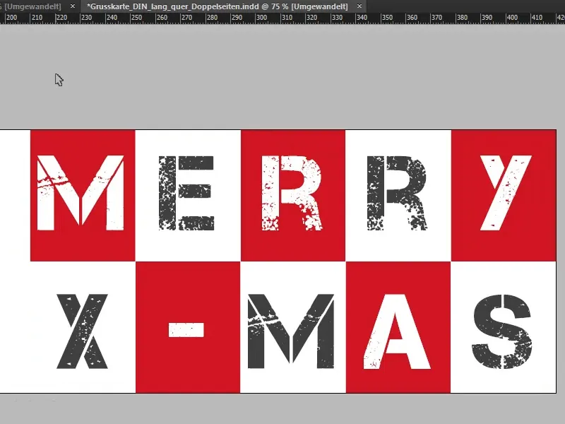 Weihnachtliche Grußkarte an Businesskunden in InDesign