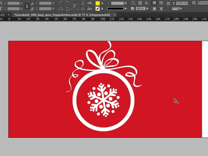 Weihnachtliche Grußkarte an Businesskunden in InDesign
