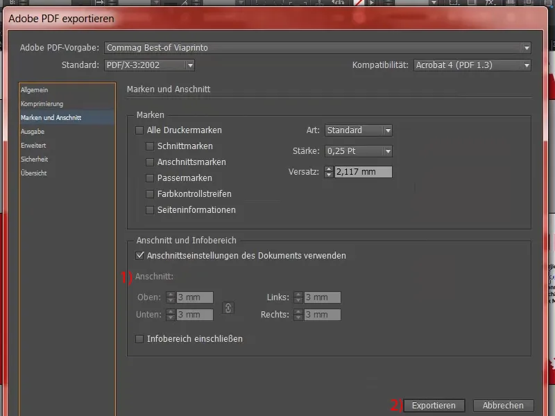 Weihnachtliche Grußkarte an Businesskunden in InDesign