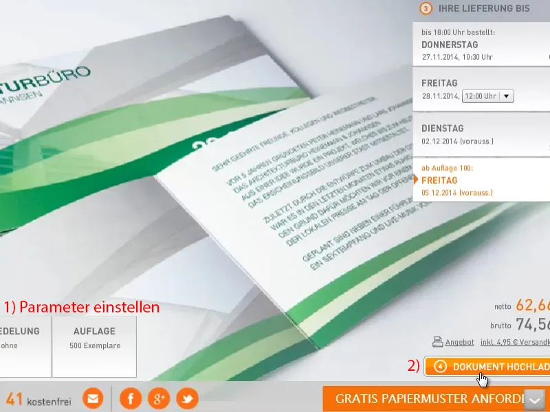 Weihnachtliche Grußkarte an Businesskunden in InDesign
