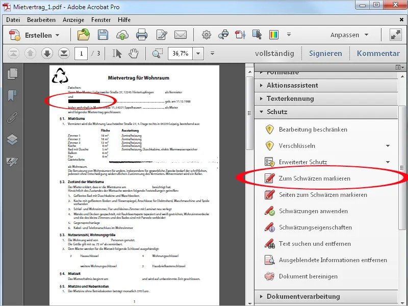 Schwärzen und bereinigen von PDF-Dateien mit Acrobat Schwärzen und bereinigen von PDF-Dateien mit Acrobat