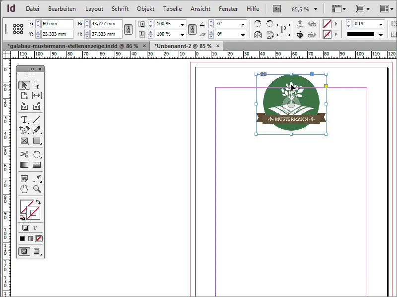 Stellenanzeige in Adobe InDesign gestalten
