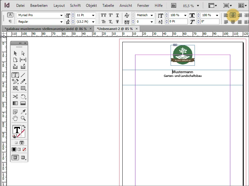 Stellenanzeige in Adobe InDesign gestalten