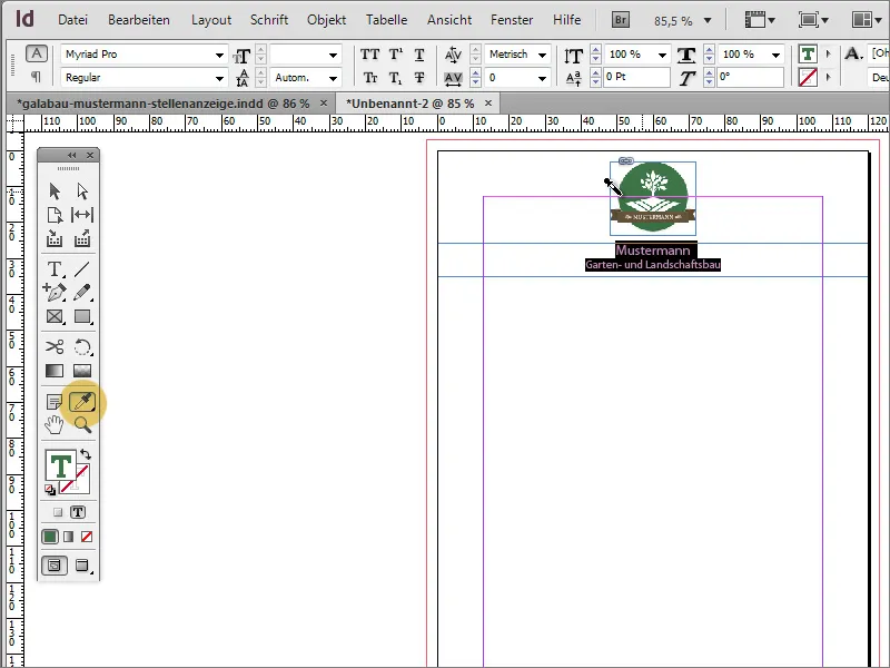 Stellenanzeige in Adobe InDesign gestalten