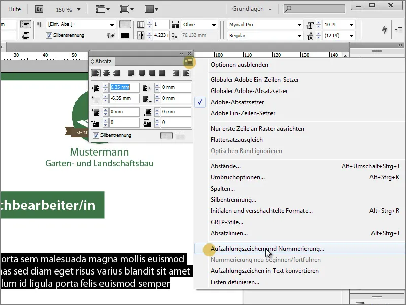 Stellenanzeige in Adobe InDesign gestalten
