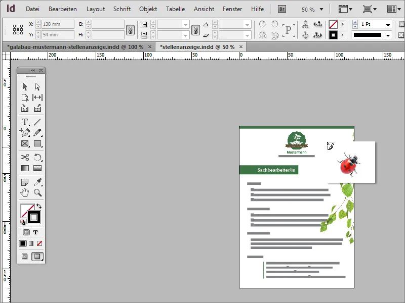 Stellenanzeige in Adobe InDesign gestalten