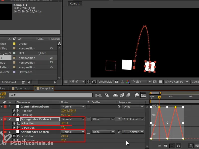 Animation leicht gemacht: Kippender Ball - Überlagerung von Animationen