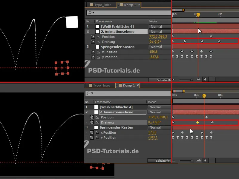 Animation leicht gemacht: Kippender Ball - Überlagerung von Animationen