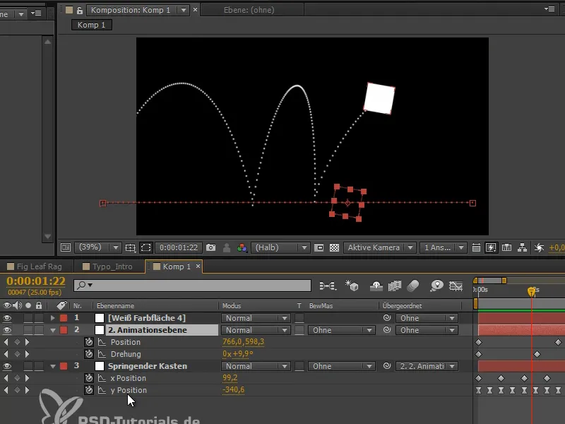 Animation leicht gemacht: Kippender Ball - Überlagerung von Animationen