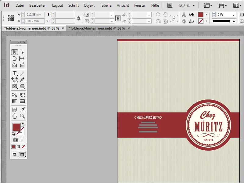 Professionelle Speisekarte in Adobe InDesign gestalten - Teil 1
