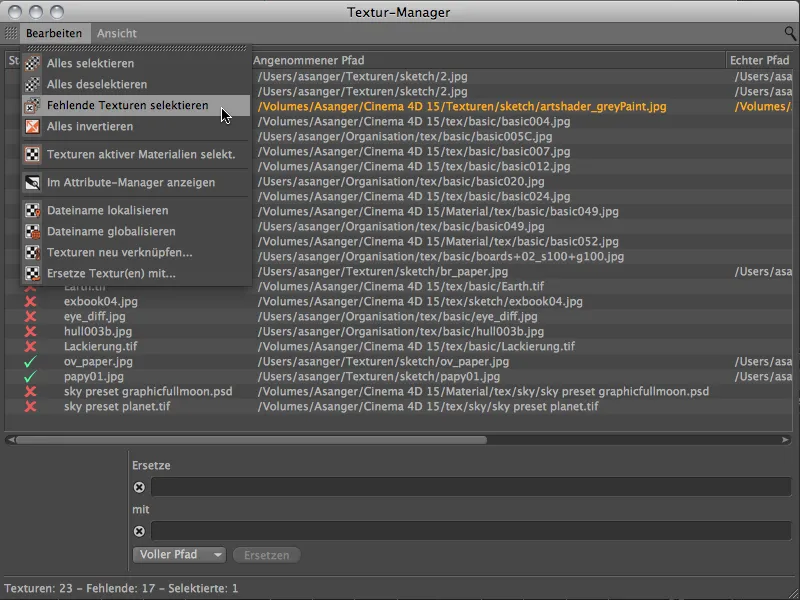 Neu in Release 15 - Textur-Manager