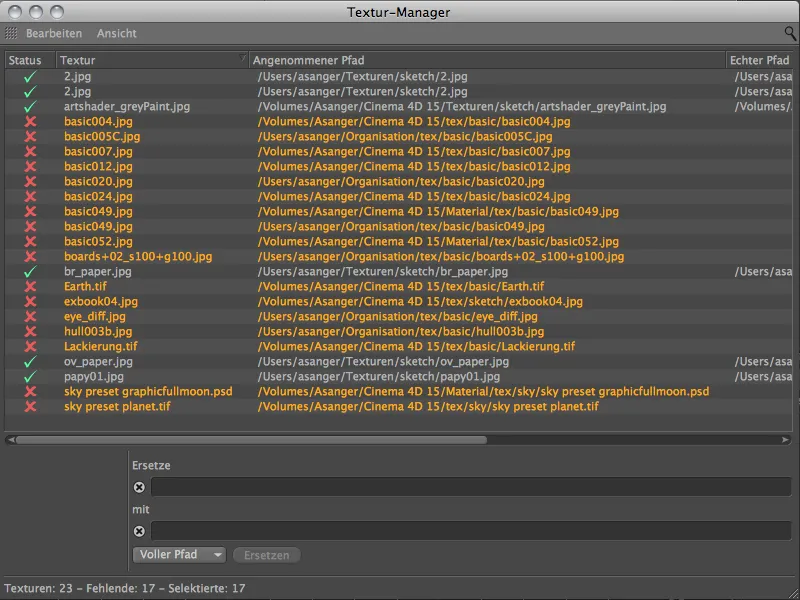 Neu in Release 15 - Textur-Manager