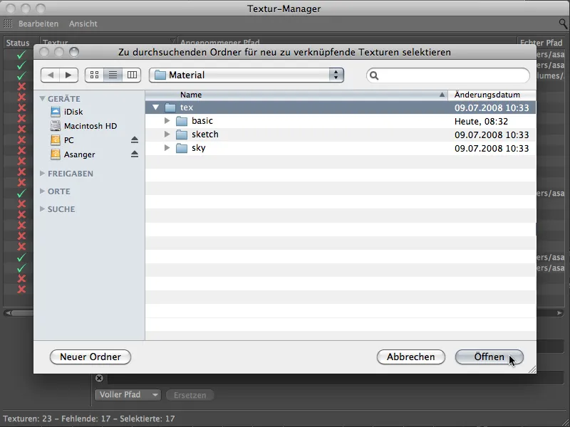 Neu in Release 15 - Textur-Manager
