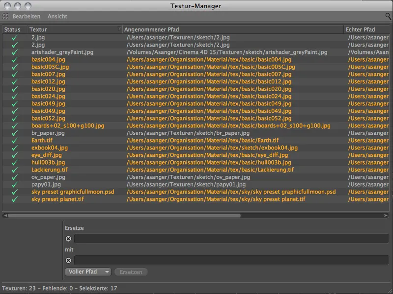 Neu in Release 15 - Textur-Manager