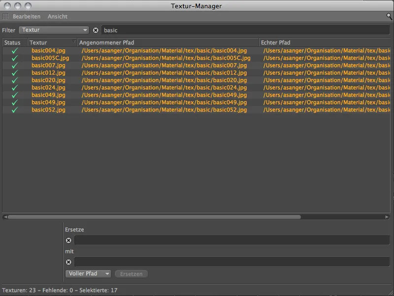 Neu in Release 15 - Textur-Manager