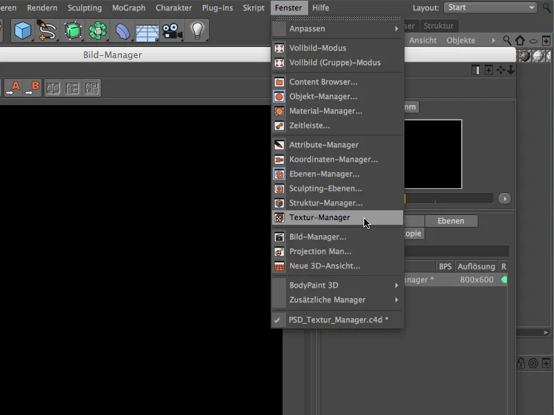Neu in Release 15 - Textur-Manager