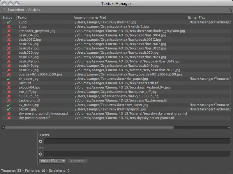 Neu in Release 15 - Textur-Manager