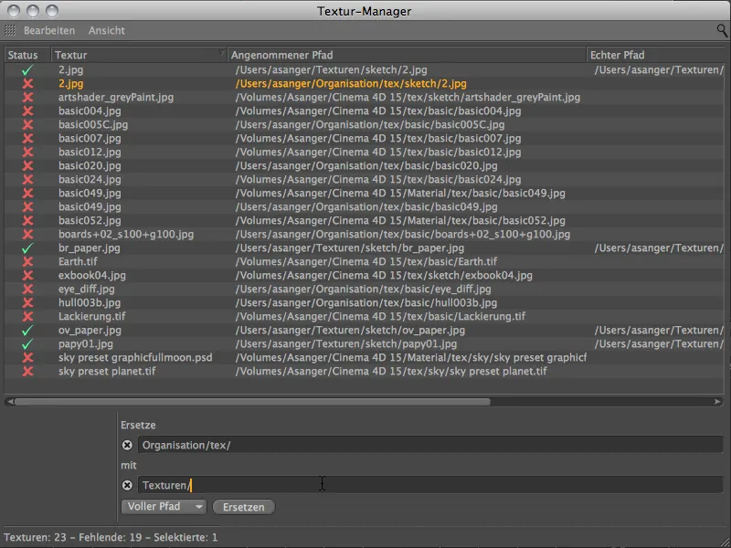 Neu in Release 15 - Textur-Manager