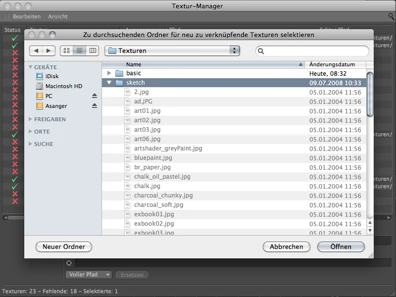 Neu in Release 15 - Textur-Manager