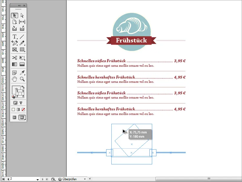 Professionelle Speisekarte in Adobe InDesign gestalten - Teil 4